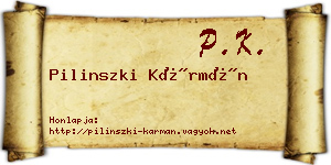 Pilinszki Kármán névjegykártya